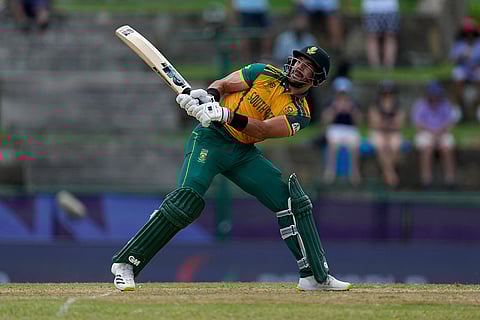 Tristan Stubbs palys a shot against USA